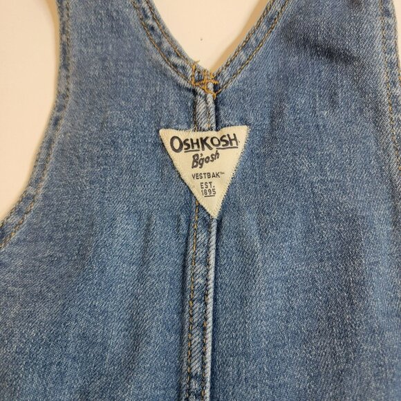OshKosh B'Gosh Overalls, Toddler 3T, Denim Blue, Snap Button, Classic, GUC - Picture 3 of 13